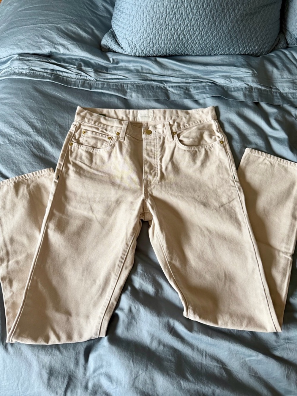 Sid Mashburn Khaki Canvas 5-Pocket Pants 33/32